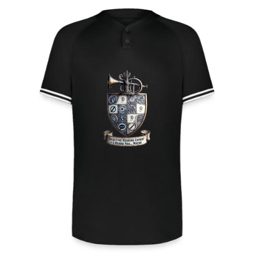 Selective Hearing Expert Crest T Shirt - Augusta Sportswear Men's Cutter Henley Jersey