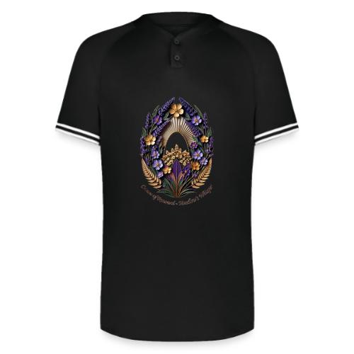 Easter Meadow Crown Renewal T Shirt, Spring Gift - Augusta Sportswear Men's Cutter Henley Jersey