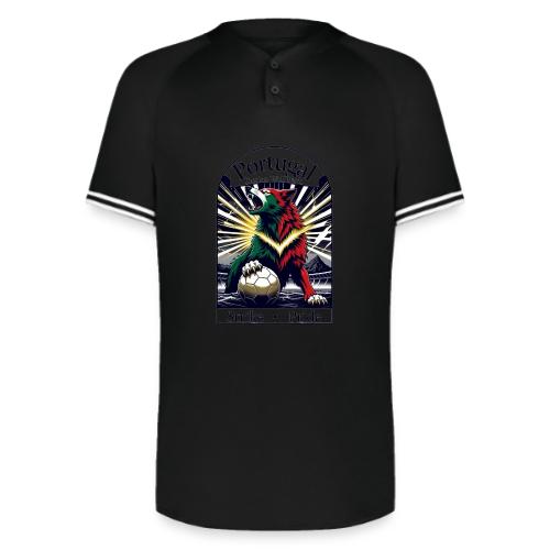 Portugal Iberian Wolf Soccer T Shirt, Pride Gift - Augusta Sportswear Men's Cutter Henley Jersey