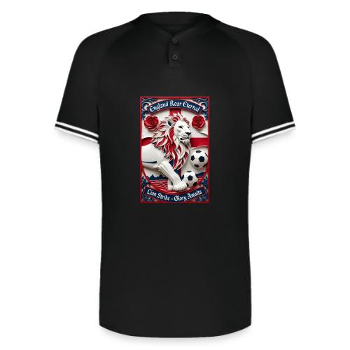 England Lion Soccer T Shirt, Football Pride Gift - Augusta Sportswear Men's Cutter Henley Jersey