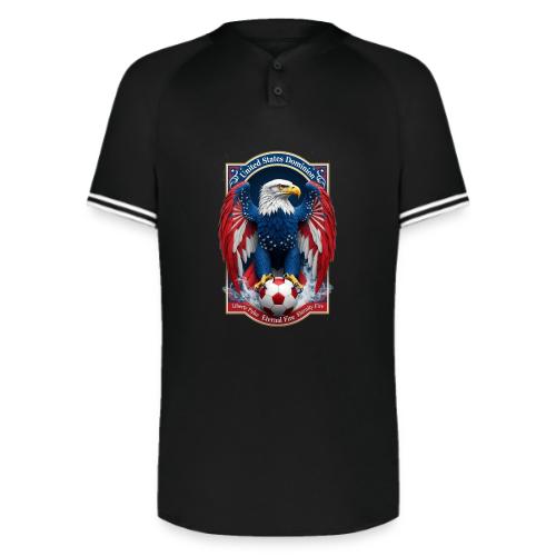 USA Eagle Emblem T Shirt, USA Soccer Pride Gift - Augusta Sportswear Men's Cutter Henley Jersey