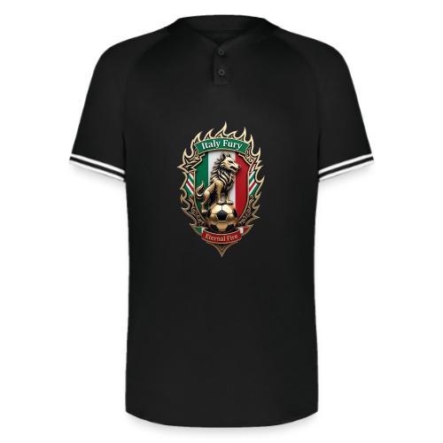 Italy Wolf Fury T-Shirt, Italian Flag Pride Gift - Augusta Sportswear Men's Cutter Henley Jersey