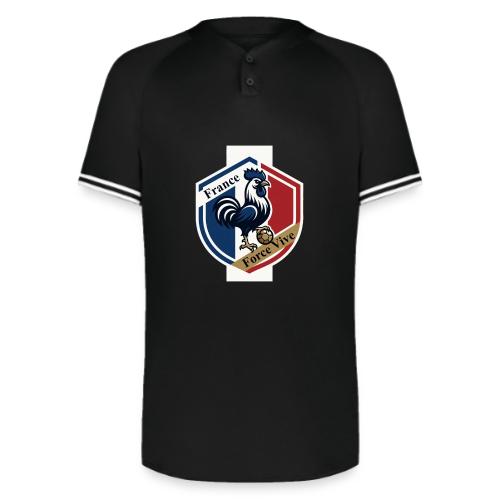 France Rooster T-Shirt, Bleu-Blanc-Rouge gift - Augusta Sportswear Men's Cutter Henley Jersey