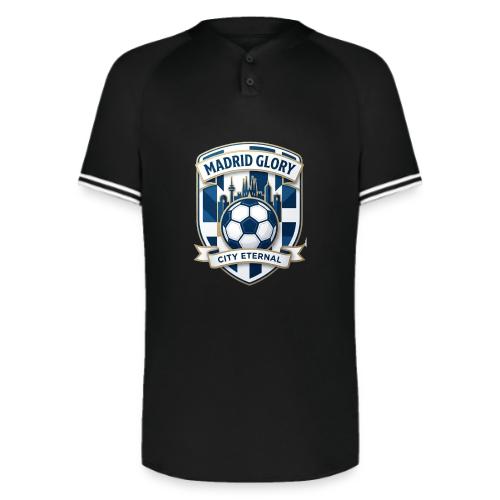 Madrid Skyline Glory T Shirt, Madrid Fan Gift - Augusta Sportswear Men's Cutter Henley Jersey