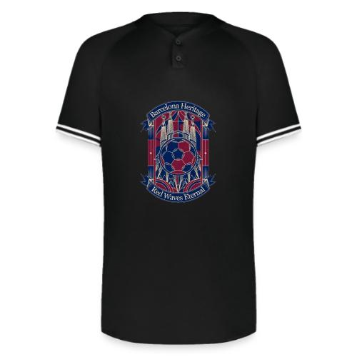 Barcelona Red Heritage T Shirt, Barsa fan Gift - Augusta Sportswear Men's Cutter Henley Jersey