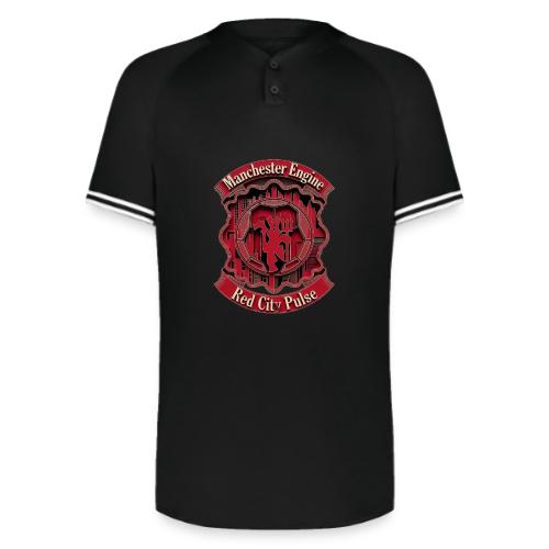 Red Manchester T Shirt, Red Soccer City Pride Gift - Augusta Sportswear Men's Cutter Henley Jersey