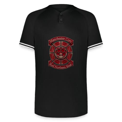 Manchester Is Red T Shirt, Soccer City Pride Gift - Augusta Sportswear Men's Cutter Henley Jersey