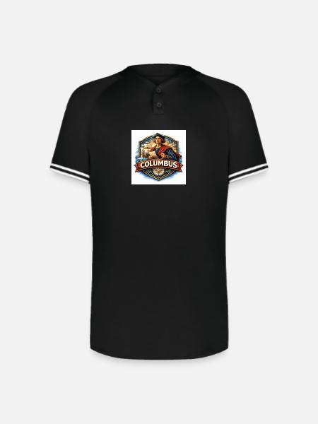 Seafaring Explorer Crest - Augusta Sportswear Men's Cutter Henley Jersey - black/white