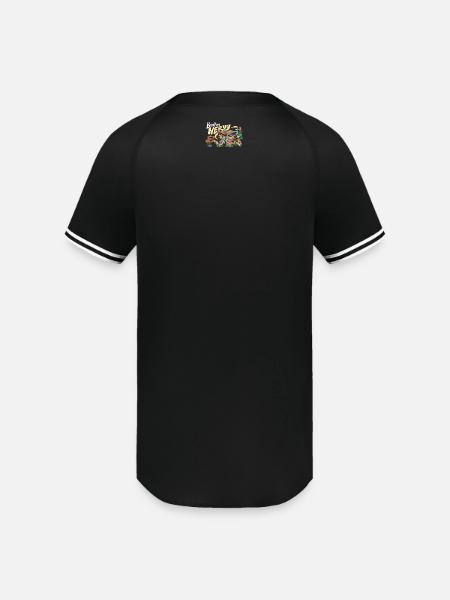 Nervy Brothers: Young and Free - Augusta Sportswear Men's Cutter Henley Jersey - black/white