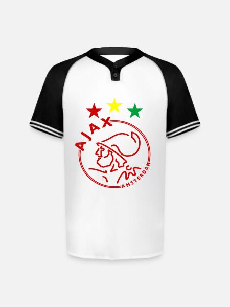 ajax amsterdam - Augusta Sportswear Men's Cutter Henley Jersey - white/black