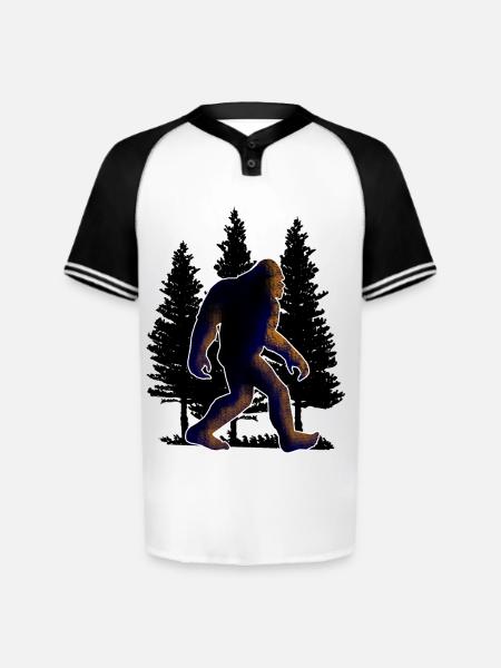 Big foot, Bigfoot - Augusta Sportswear Men's Cutter Henley Jersey - white/black