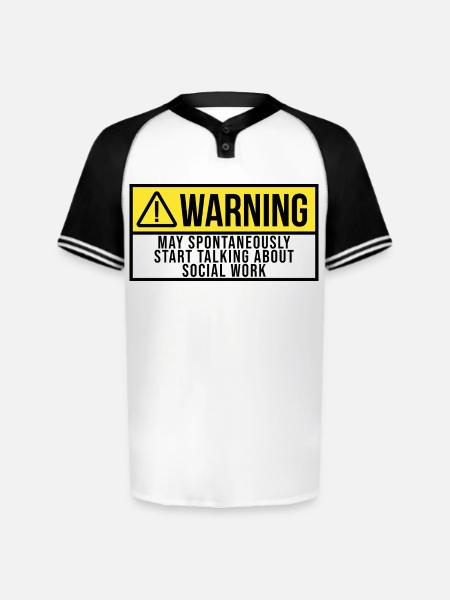 Social Work - Augusta Sportswear Men's Cutter Henley Jersey - white/black