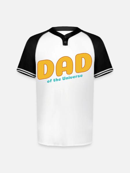 Dad of the Universe - Augusta Sportswear Men's Cutter Henley Jersey - white/black
