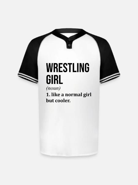 Wrestling Wrestling Wrestling - Augusta Sportswear Men's Cutter Henley Jersey - white/black