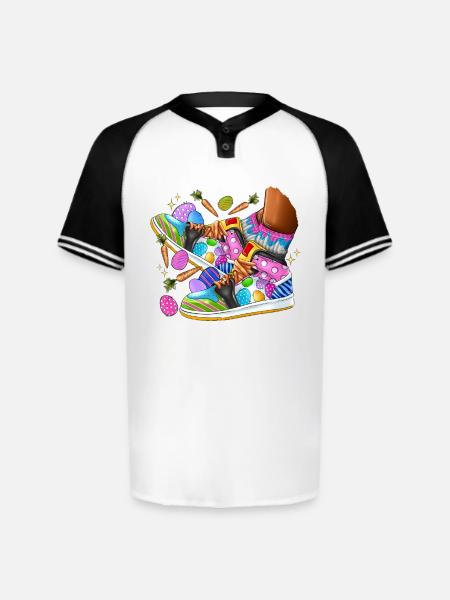 Easter Sneakers - Augusta Sportswear Men's Cutter Henley Jersey - white/black