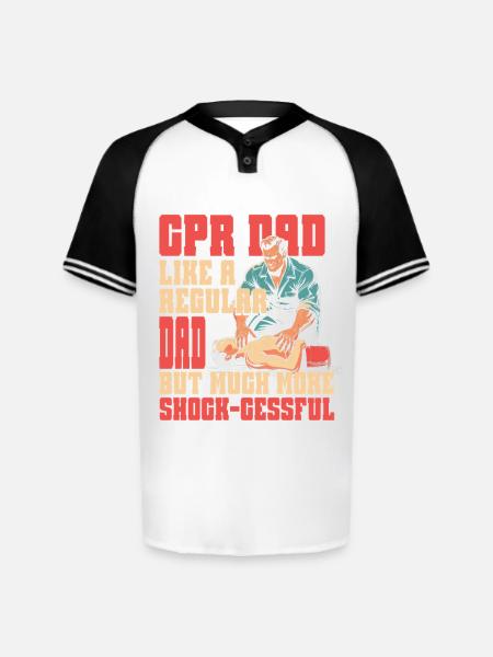 CPR Instructor Dad Paramedic - Augusta Sportswear Men's Cutter Henley Jersey - white/black