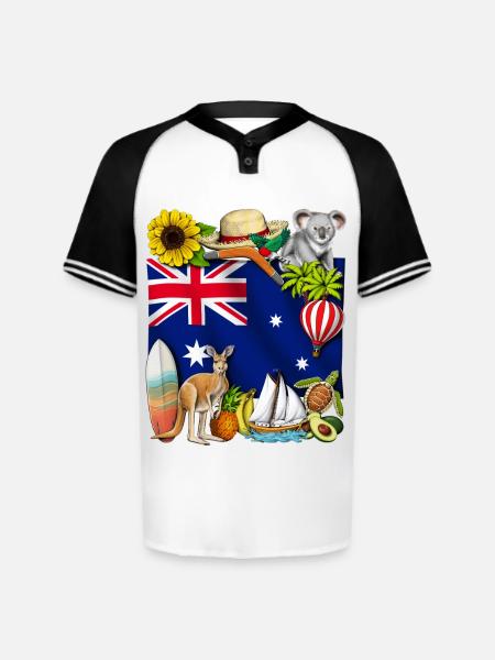 Australia - Augusta Sportswear Men's Cutter Henley Jersey - white/black