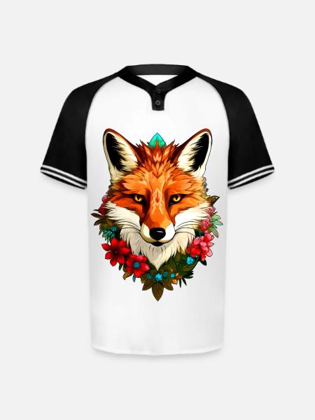 Foxes Style - Augusta Sportswear Men's Cutter Henley Jersey - white/black