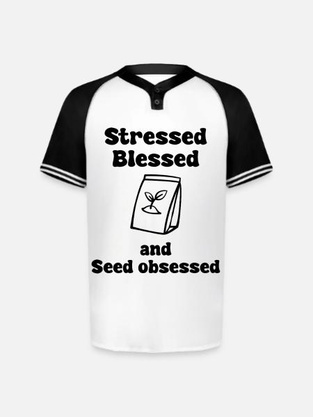 Seed Obsessed - Augusta Sportswear Men's Cutter Henley Jersey - white/black