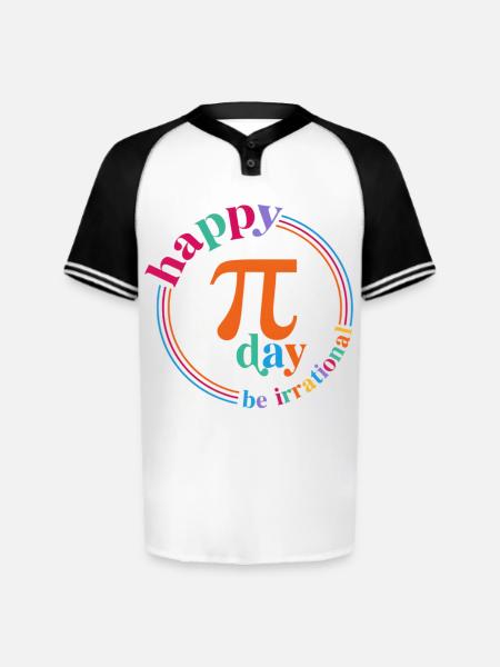 Pi Day Be Irrational - Augusta Sportswear Men's Cutter Henley Jersey - white/black