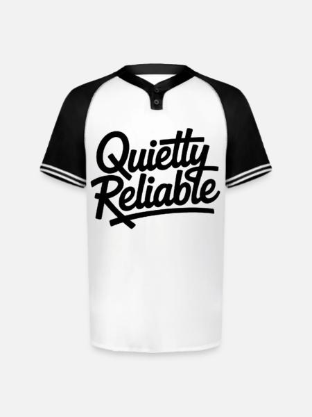 Quietly Reliable Script Logo - Augusta Sportswear Men's Cutter Henley Jersey - white/black