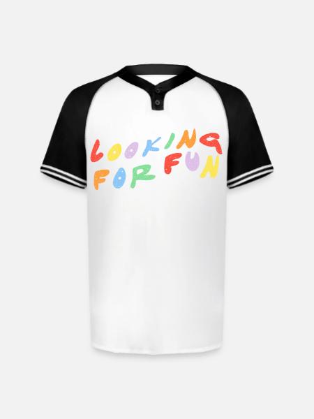 Looking for Fun - Augusta Sportswear Men's Cutter Henley Jersey - white/black