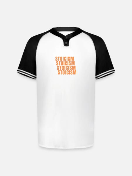 Stoicism : The Strength of Simplicity - Augusta Sportswear Men's Cutter Henley Jersey - white/black
