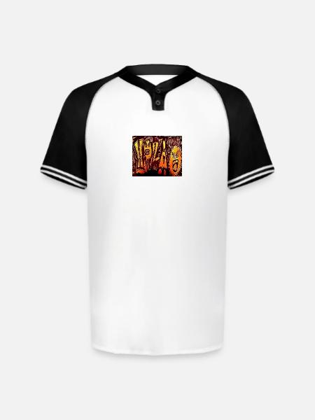 Inferno Graffiti Faces - Augusta Sportswear Men's Cutter Henley Jersey - white/black