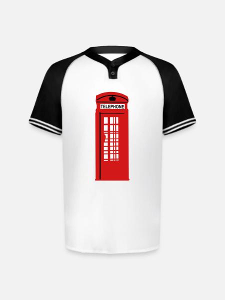 phone box - Augusta Sportswear Men's Cutter Henley Jersey - white/black