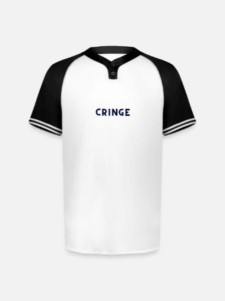 Cringe - Augusta Sportswear Men's Cutter Henley Jersey - white/black