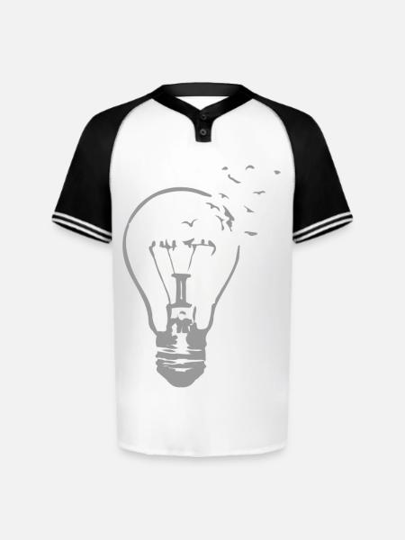 Broken Light - Augusta Sportswear Men's Cutter Henley Jersey - white/black