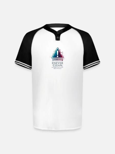 Warning Triangle Gradient - Augusta Sportswear Men's Cutter Henley Jersey - white/black