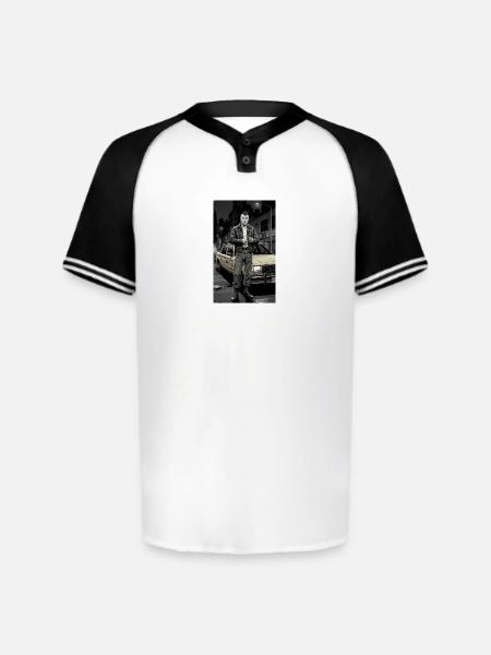 Noir Punk Taxi Driver - Augusta Sportswear Men's Cutter Henley Jersey - white/black