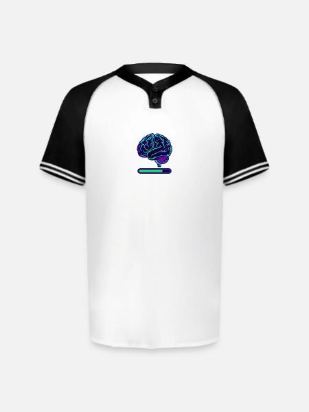 Neon Brain Progress Bar - Augusta Sportswear Men's Cutter Henley Jersey - white/black