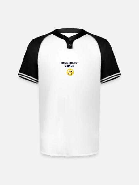 DUDE-THATS_CRINGE - Augusta Sportswear Men's Cutter Henley Jersey - white/black