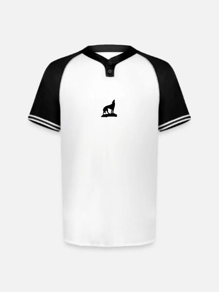 Howling Wolf. - Augusta Sportswear Men's Cutter Henley Jersey - white/black