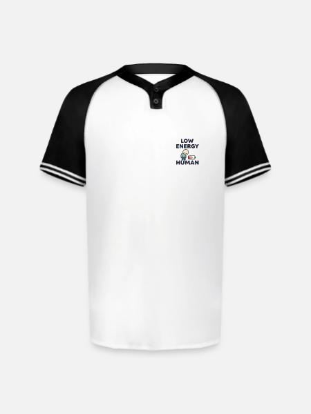 Low Energy Human Illustration - Augusta Sportswear Men's Cutter Henley Jersey - white/black