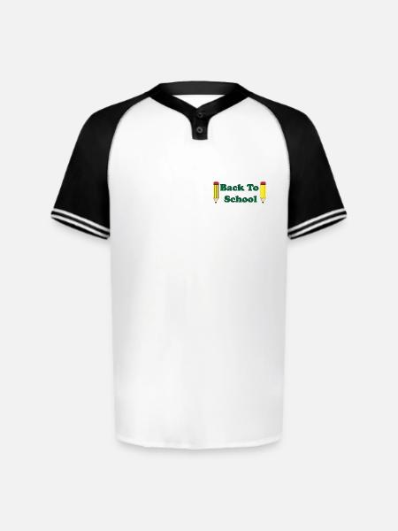 Back to School Pencils - Augusta Sportswear Men's Cutter Henley Jersey - white/black