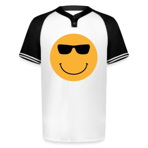 Orange Face with Sunglasses - Augusta Sportswear Men's Cutter Henley Jersey
