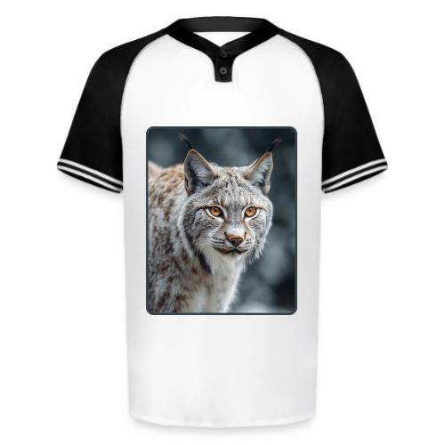 Lynx Portrait Piercing Eyes Design - Augusta Sportswear Men's Cutter Henley Jersey
