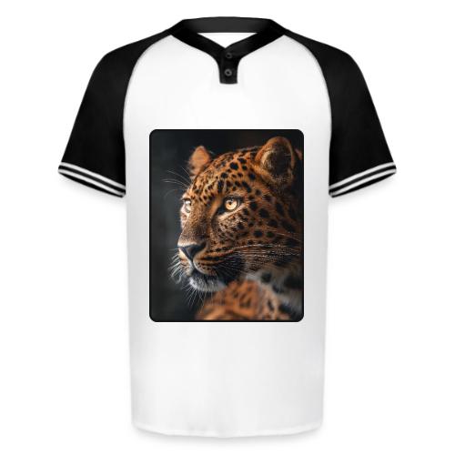 Amur Leopard Face Wildlife Design - Augusta Sportswear Men's Cutter Henley Jersey