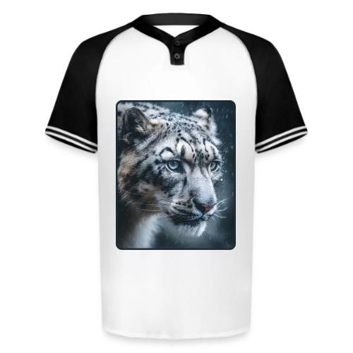 Snow Leopard Blue Eyes Design - Augusta Sportswear Men's Cutter Henley Jersey