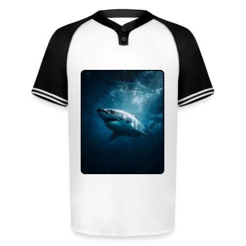 Great White Shark Ocean Design - Augusta Sportswear Men's Cutter Henley Jersey