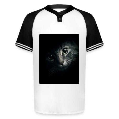 Cat Face in Shadow Close-Up Design - Augusta Sportswear Men's Cutter Henley Jersey