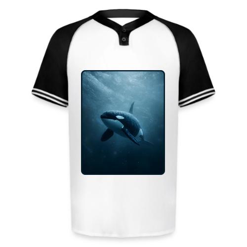 Orca Ocean Wildlife Design - Augusta Sportswear Men's Cutter Henley Jersey