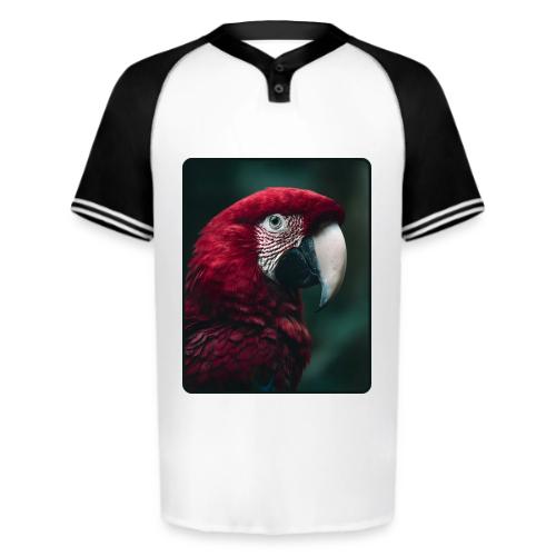 Red Green Macaw Bird Portrait Design - Augusta Sportswear Men's Cutter Henley Jersey