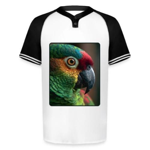 Colorful Parrot Close-Up Design - Augusta Sportswear Men's Cutter Henley Jersey