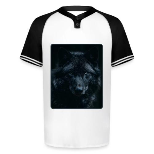Black Wolf Intense Eyes Portrait Design - Augusta Sportswear Men's Cutter Henley Jersey