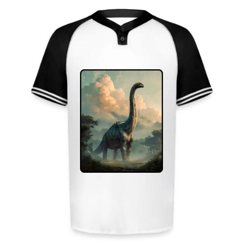 Brachiosaurus Prehistoric Scene Design - Augusta Sportswear Men's Cutter Henley Jersey