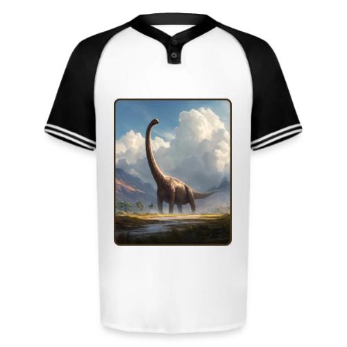 Brachiosaurus Valley Landscape Design - Augusta Sportswear Men's Cutter Henley Jersey